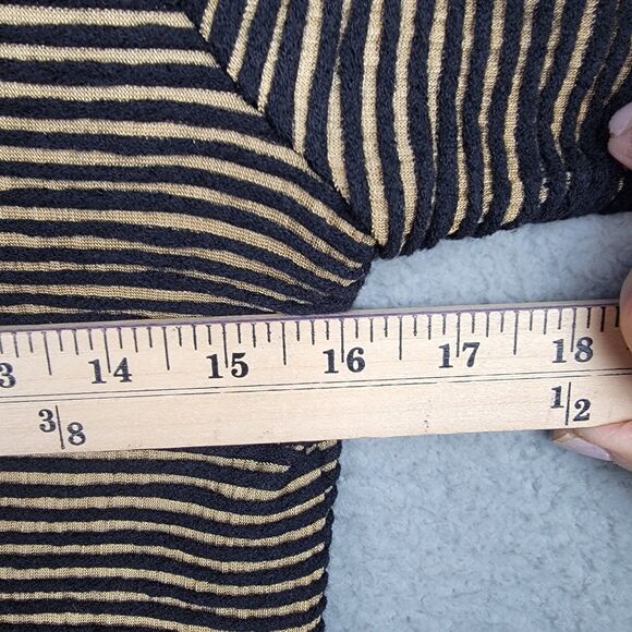 Sara Campbell Midi Wool Blend Cowl Neck Sweater Dress Striped Cozy Trending - Picture 8 of 13